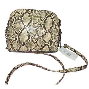 STEVE MADDEN Maggie Vegan Leather Snakeskin Crossbody Bag Brand New with Tags